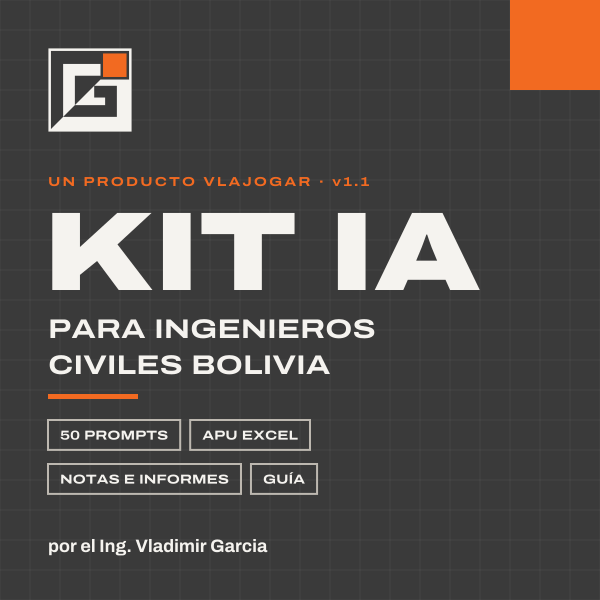 Kit IA para Ingenieros Civiles Bolivia, portada cuadrada